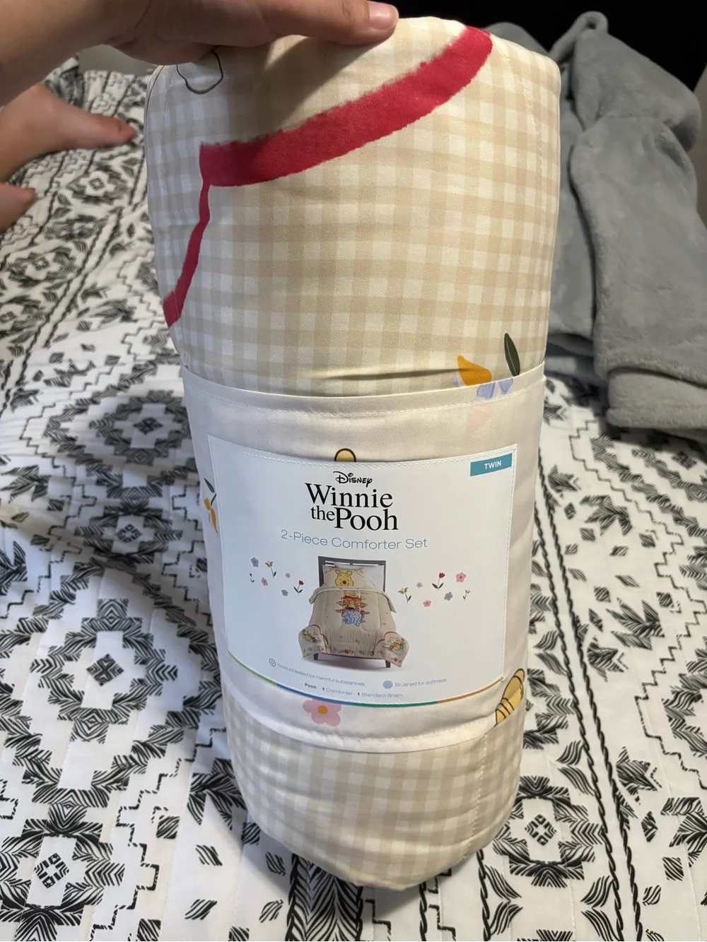 Disney Cream Pooh Stack Comforter Set with Pastel Accents